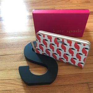 Kate Spade Red Stacy Toucan wallet